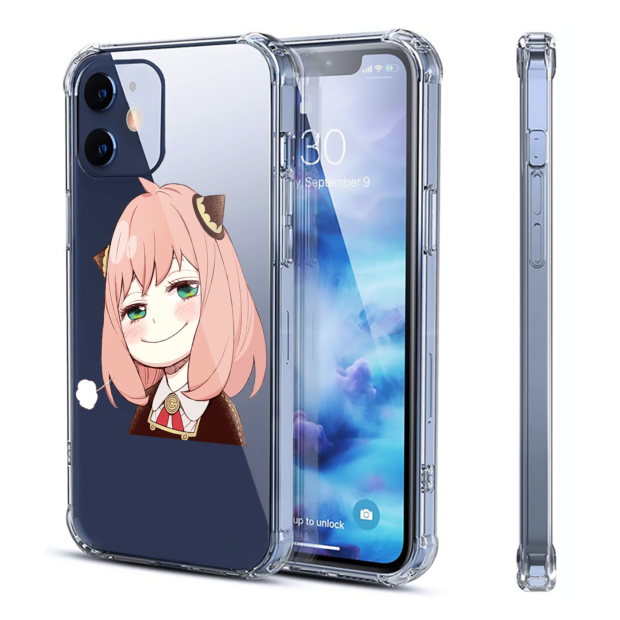 （画像用） SPY×FAMILY间谍家家酒 【iPhone 12シリーズ対応】透明スマホケース（クリアソフトケース）